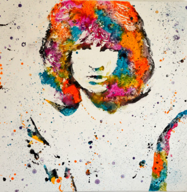 Картина под названием "Jim Morrison" - Lune Et Animo, Подлинное произведение искусства, Акрил