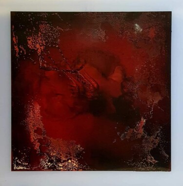 Painting titled "Lava" by Lunet Floria (LIA FLORIA), Original Artwork, Acrylic Mounted on Wood Stretcher frame