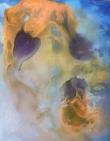 Peinture intitulée "Nebuleuse" par Lunet Floria (LIA FLORIA), Œuvre d'art originale, Acrylique