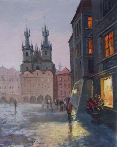 Цифровое искусство под названием "Prague, Old Town Sq…" - Евгений Лунёв, Подлинное произведение искусства, 2D Цифровая Работа