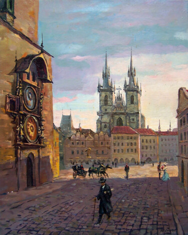 Цифровое искусство под названием "Prague, Old Town Sq…" - Евгений Лунёв, Подлинное произведение искусства, 2D Цифровая Работа