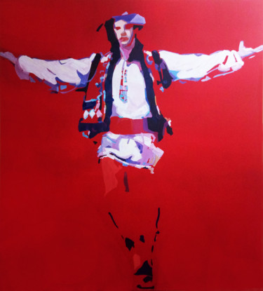 Schilderij getiteld "Arkan. Dancer" door Marian Luniv, Origineel Kunstwerk, Olie