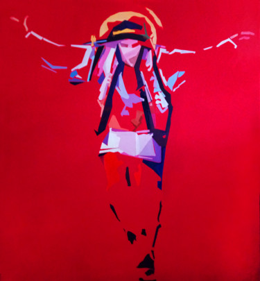 Картина под названием "Arkan. Crucifix" - Marian Luniv, Подлинное произведение искусства, Масло