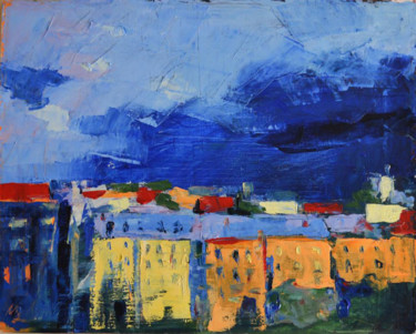 Peinture intitulée "Before the Rain" par Marian Luniv, Œuvre d'art originale, Huile
