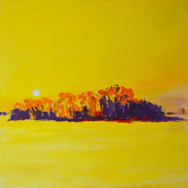 Schilderij getiteld "Sunrise" door Marian Luniv, Origineel Kunstwerk, Olie