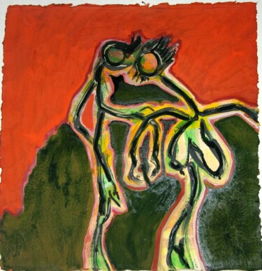Peinture intitulée "couple" par Lunja, Œuvre d'art originale