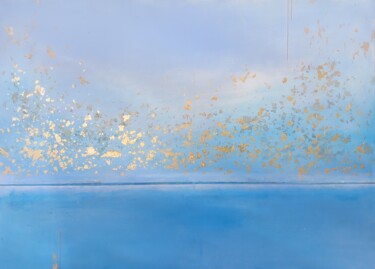Pintura titulada "Horizon bleu" por Benoit Lupi, Obra de arte original, Acrílico