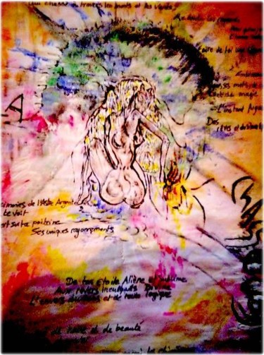 Peinture intitulée "Diane la chasseresse" par Luna, Œuvre d'art originale, Huile