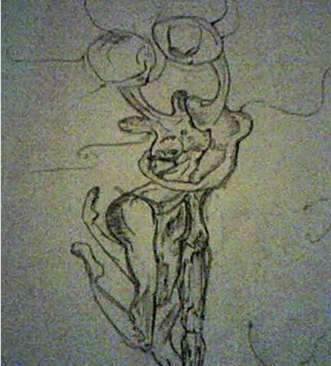 Drawing titled "Symbiose" by Luna, Original Artwork