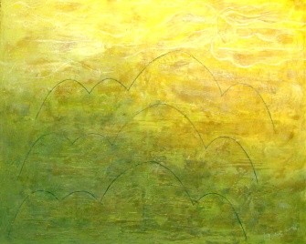 Pintura intitulada ""Curvas Possíveis"" por Lu Salum, Obras de arte originais, Óleo
