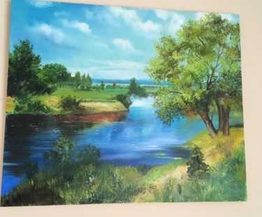 Painting titled "Natur" by Liudmila Cyranek, Original Artwork, Oil