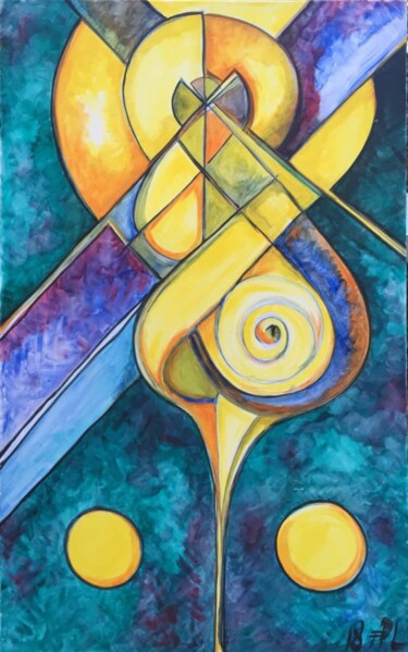 Painting titled "symbiose" by Lussner (Kurpak), Original Artwork, Oil