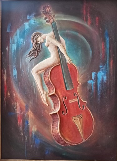 Painting titled "Music of the soul" by Lusy Akopova, Original Artwork, Oil