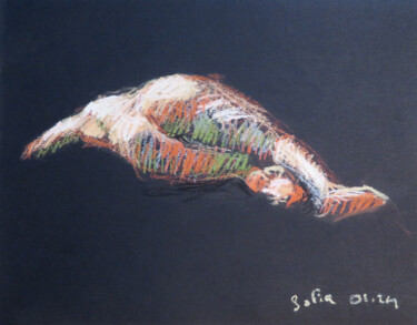 Рисунок под названием "Sofia" - Lutin, Подлинное произведение искусства, Цветные карандаши