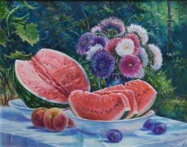 Painting titled "Enjoyment" by Sergei Korotkov, Original Artwork, Oil