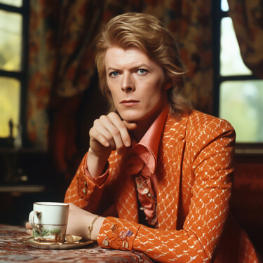 Digitale Kunst getiteld "Bowie" door Luuk Denekamp, Origineel Kunstwerk, AI gegenereerde afbeelding