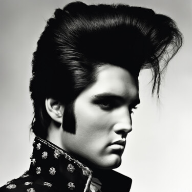 Digital Arts titled "Elvis Presley" by Luuk Denekamp, Original Artwork, Manipulated Photography