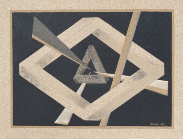 Γλυπτική με τίτλο "Infini" από Luxiane Et Élodie Edmond, Αυθεντικά έργα τέχνης, Άμμος Τοποθετήθηκε στο Άλλος άκαμπτος πίνακας