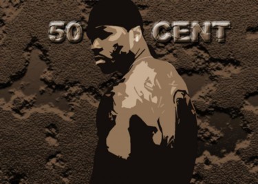 Painting titled "50 cent paint" by Sow Abdourahamane, Original Artwork