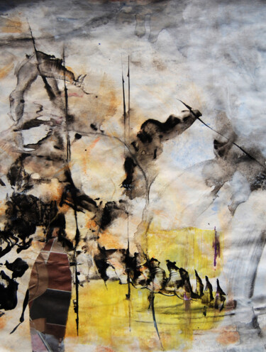 Malerei mit dem Titel "Der Krieger" von Luzena, Original-Kunstwerk, Acryl