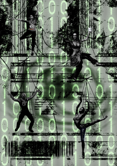 Digital Arts titled "Big-Data" by Luzatie Smith, Original Artwork, Digital Painting
