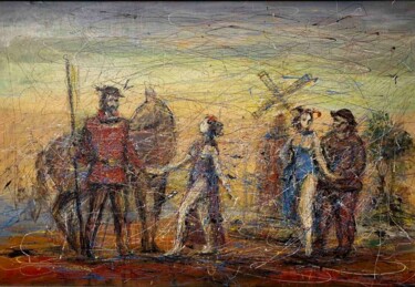 Картина под названием "Дон Кихот" - Lavrent Vardanyan, Подлинное произведение искусства, Масло