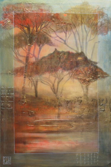 Malerei mit dem Titel "Aucune trace" von Ly-Rose, Original-Kunstwerk, Öl
