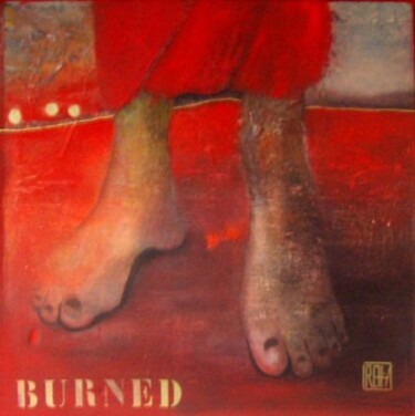 Pintura intitulada "Burned" por Ly-Rose, Obras de arte originais