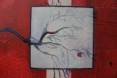 Peinture intitulée "Mots blancs pour nu…" par Ly-Rose, Œuvre d'art originale