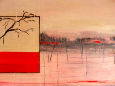 Pintura titulada "Agua vermelha Détail" por Ly-Rose, Obra de arte original