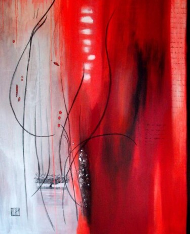 Painting titled "Ne me coupe pas" by Ly-Rose, Original Artwork