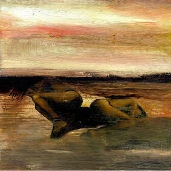 Peinture intitulée "Beaux au sable dorm…" par Ly-Rose, Œuvre d'art originale