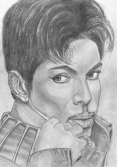 Drawing titled "Prince" by Eric Schroedel, Original Artwork, Graphite