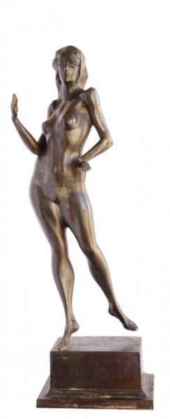 Sculpture titled "NAKED BODY I" by Lybomir Lazarov, Original Artwork, Metals