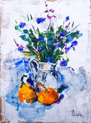 Malerei mit dem Titel "Blumenstrauß 2" von Ludmila Reznik, Original-Kunstwerk, Acryl