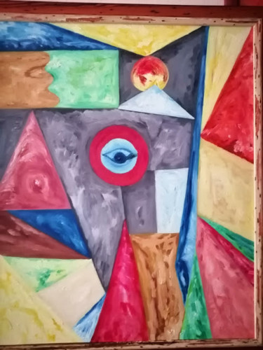 Peinture intitulée "L’œil" par Lydia Jean, Œuvre d'art originale, Huile Monté sur Châssis en bois