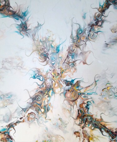 Peinture intitulée "Cellule créative" par Lydia Pochet, Œuvre d'art originale, Acrylique Monté sur Châssis en bois