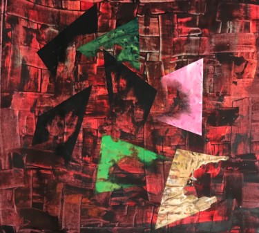 Картина под названием "Fragments" - Lydia Zioga, Подлинное произведение искусства, Акрил