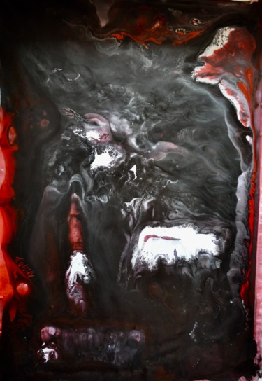 Ζωγραφική με τίτλο "The Gost of the Red" από Lydia Zioga, Αυθεντικά έργα τέχνης, Ακρυλικό