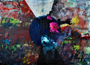 Ζωγραφική με τίτλο "The Universe in My…" από Lydia Zioga, Αυθεντικά έργα τέχνης, Ακρυλικό