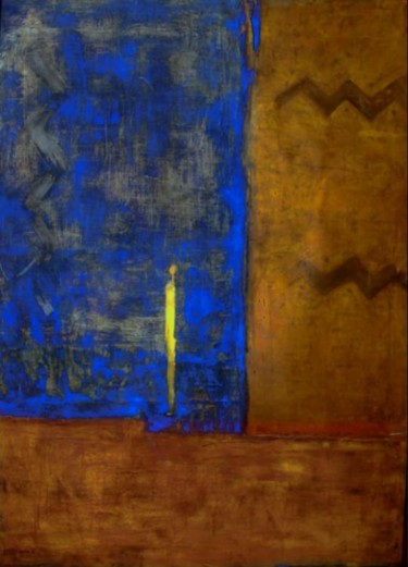 Peinture intitulée "sable bleu" par Lydia Sivane, Œuvre d'art originale