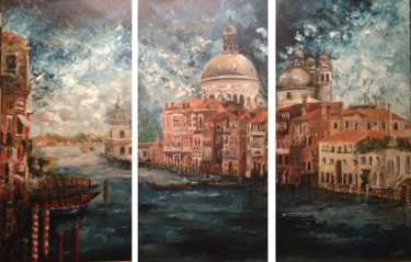 Painting titled "tableau-venise.jpg" by Lydie Corbin, Original Artwork, Acrylic