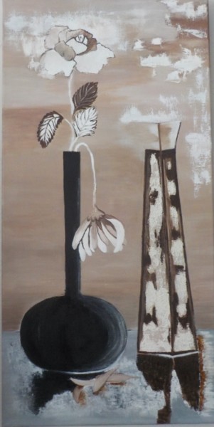 Painting titled ""vases"" by Lydie De Brito, Original Artwork, Oil