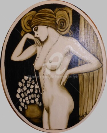 Peinture intitulée "nu 1930" par Lydie Frances-Ingles (dylie), Œuvre d'art originale, Huile