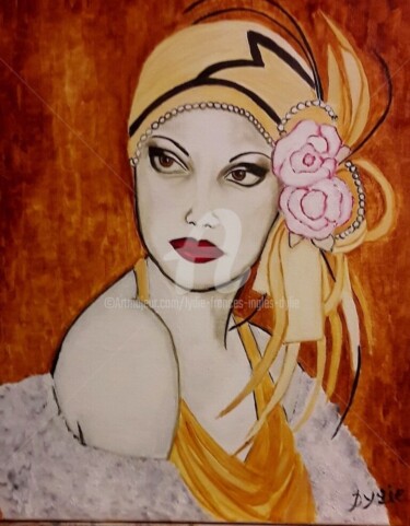 Painting titled "Femme" by Lydie Frances-Ingles (dylie), Original Artwork, Oil