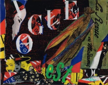 Collages intitolato "Vogue" da Cactus, Opera d'arte originale, Carta