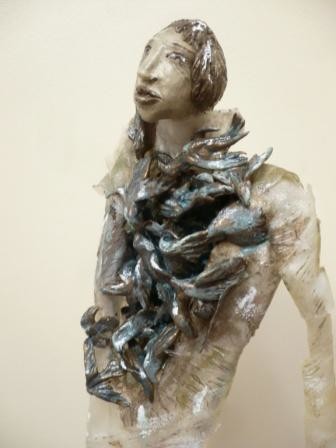 Sculpture intitulée "Les oiseaux" par Lydie Thonnerieux, Œuvre d'art originale
