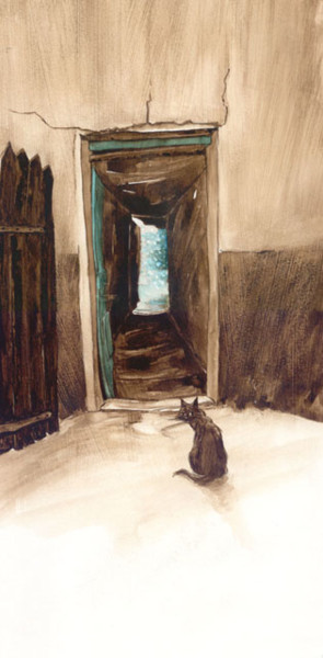 Peinture intitulée "Le Passage" par Lydie Lapalud, Œuvre d'art originale