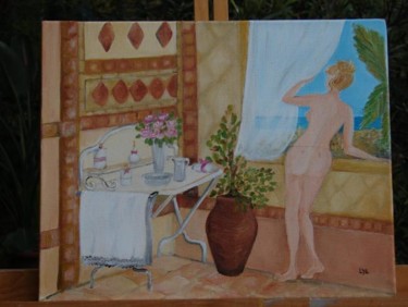 Painting titled "curieuse" by Lyl, Original Artwork