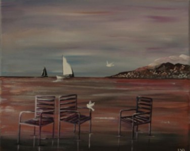 Painting titled "Chaises de Nice" by Lyl, Original Artwork